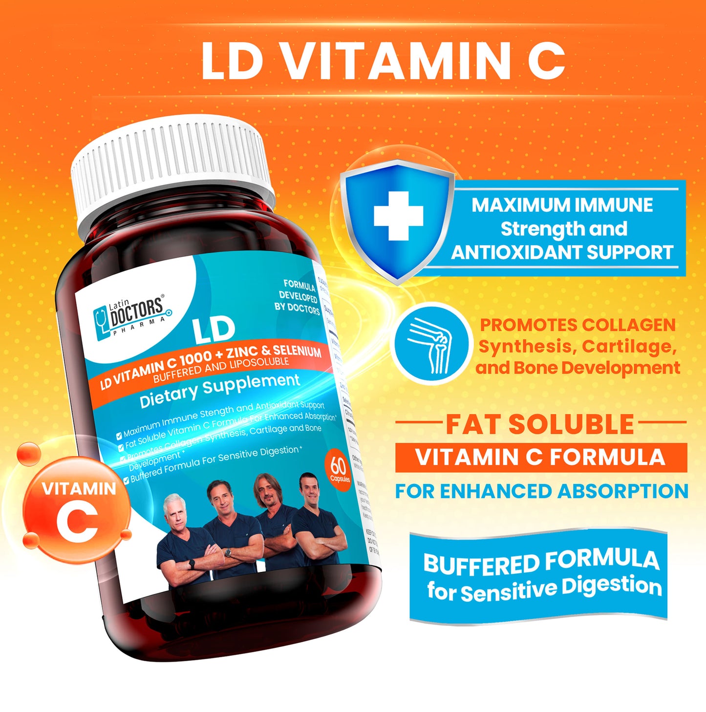 LD VITAMINA C 1000 + ZINC Y SELENIO
